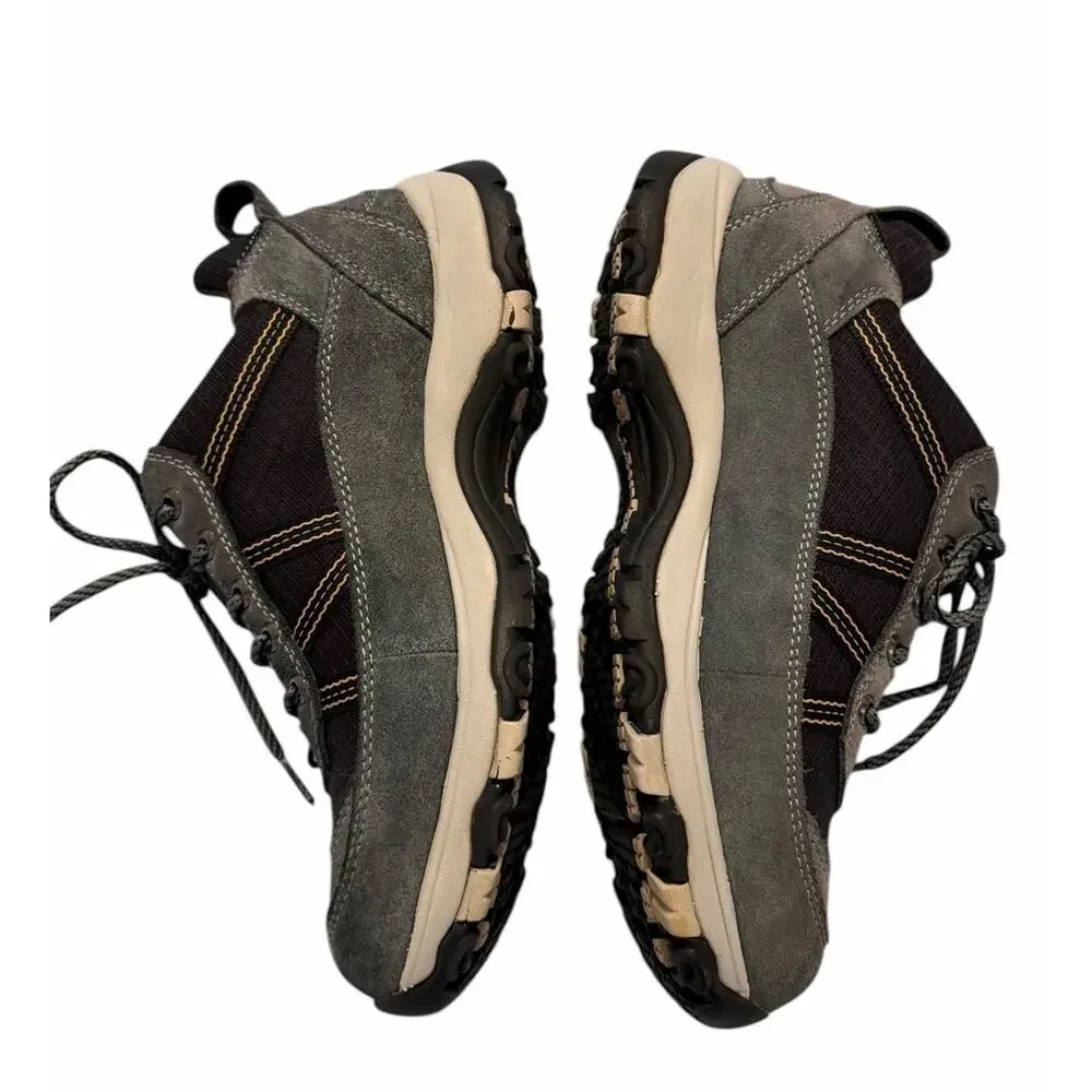 Mens LL BEAN Size 7 Hiking Snow Shoes Sneakers Gray Black